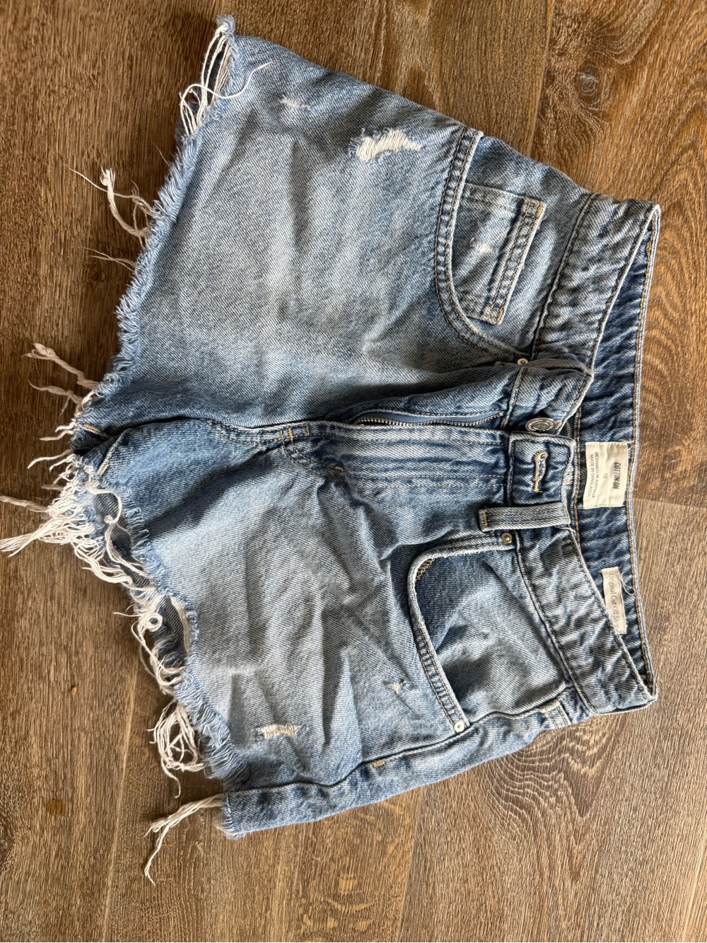 Cotton On Light Blue Distressed Denim Cutoff Shorts